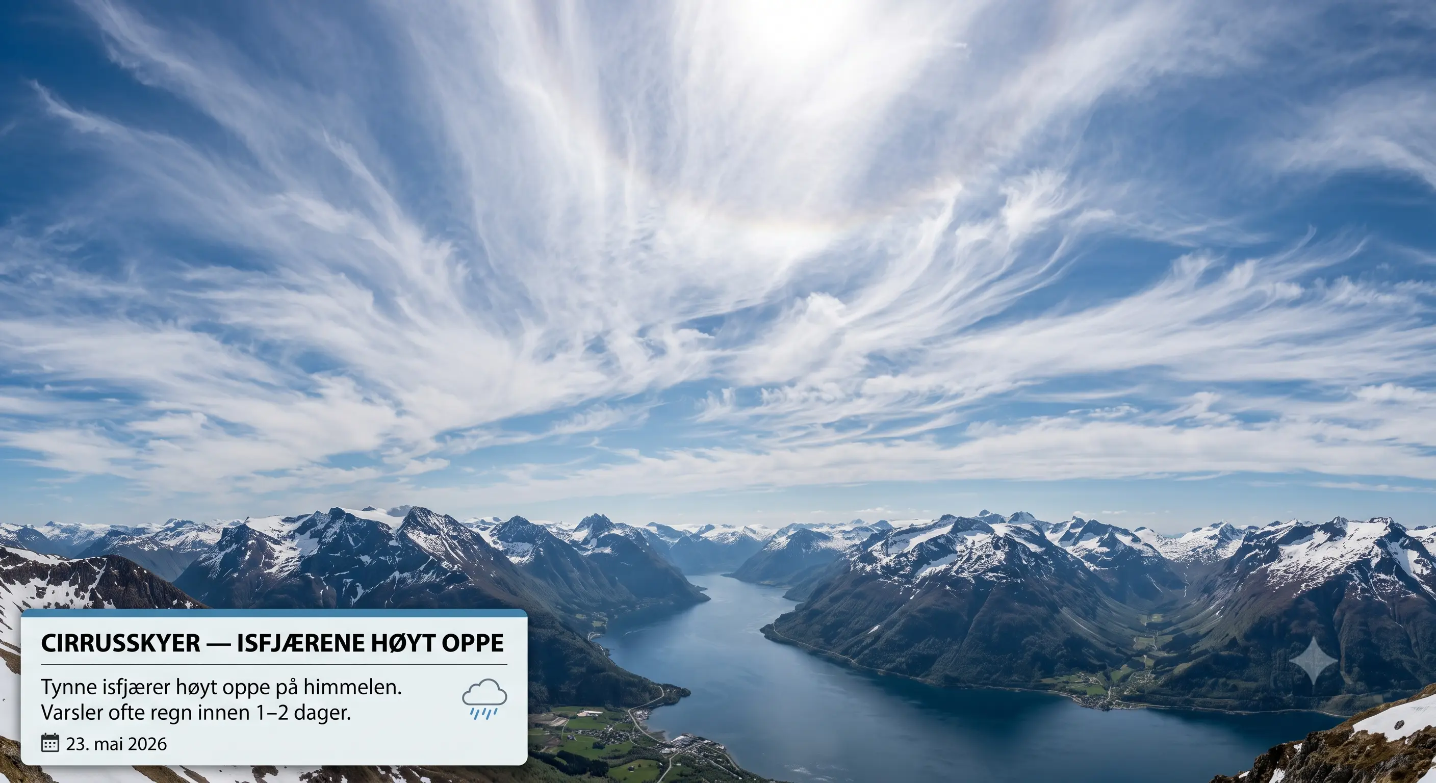 Cirrusskyer — isfjærene høyt oppe