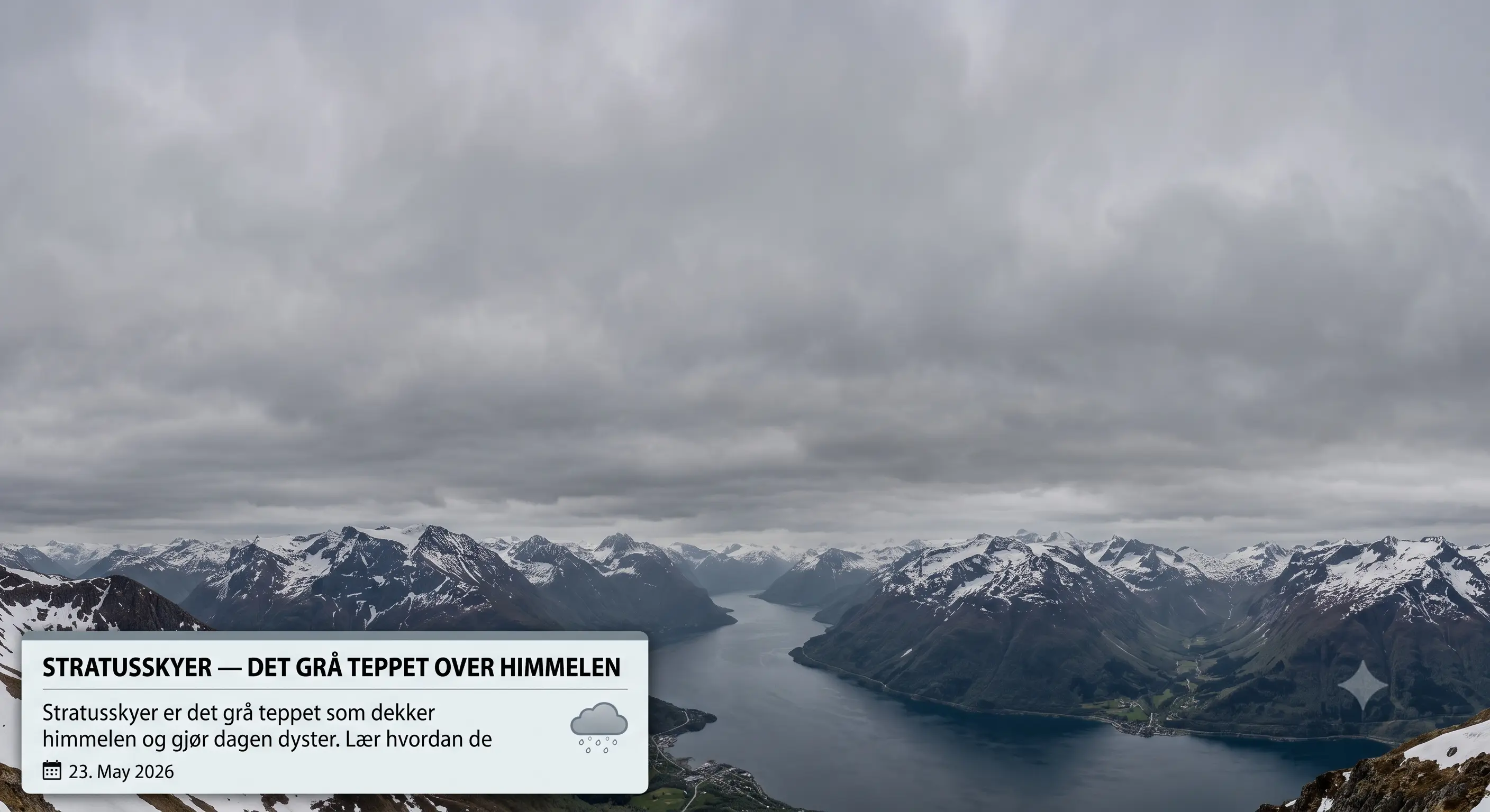 Stratusskyer — det grå teppet over himmelen